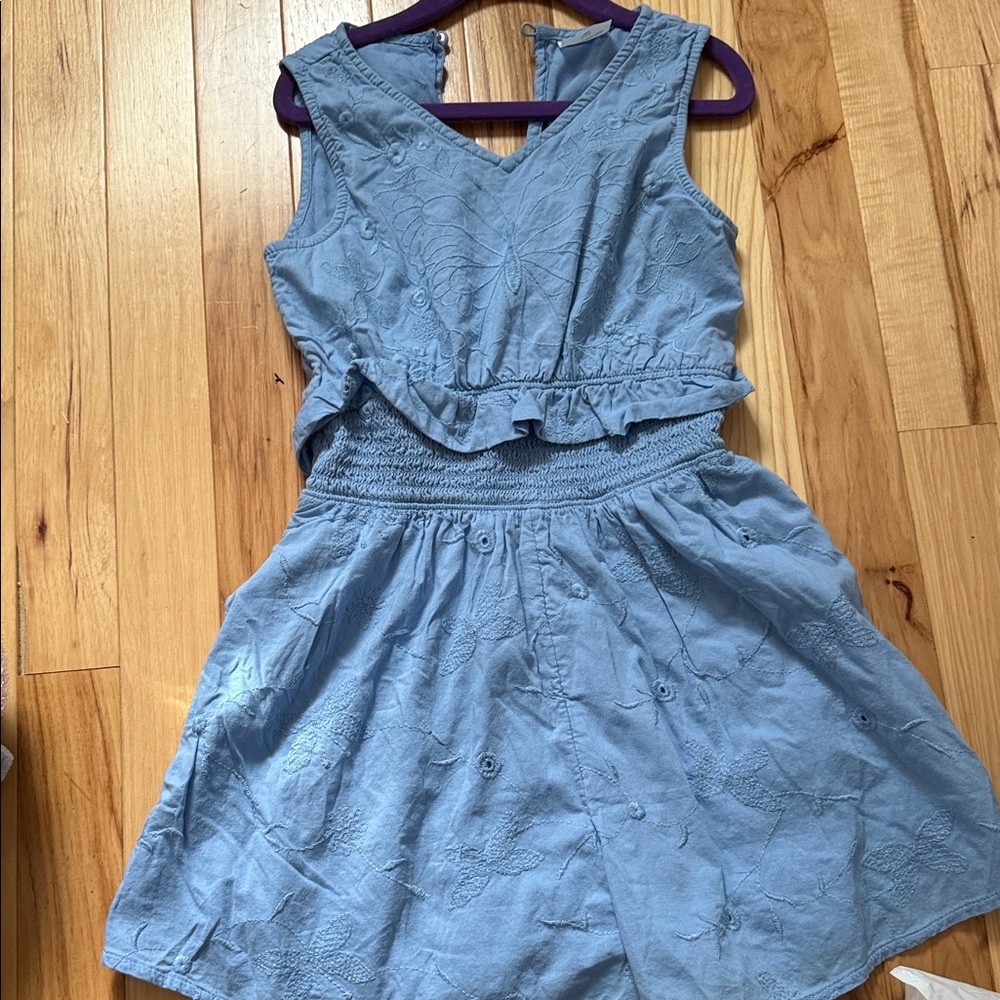 Blue Sleeveless Kids Dress